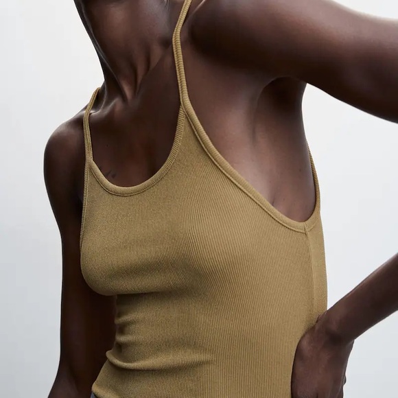 Mango Ribbed Strap Top - Picture 7 of 8